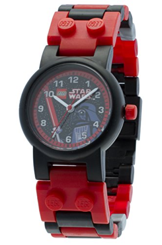 Reloj modificable infantil de Darth Vader de LEGO Star Wars 8020301 con pulsera por piezas y figurita