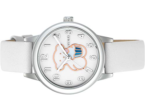 Reloj New Muffin de Acero con Correa de Piel (Piel Blanca)