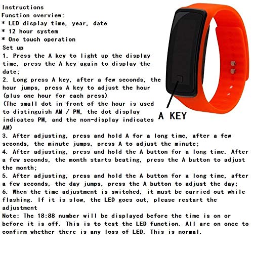 Reloj Niño ZWRY Toque LED Reloj electrónico Deportes niños niña Relojes niños Rojo