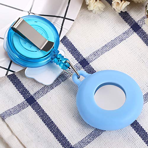 Relojes de Enfermera retráctiles con Clip para Solapa, médicos, clínicas, túnica, Estetoscopio, Insignia de Silicona, Reloj de Lactancia para niñas (Azul)