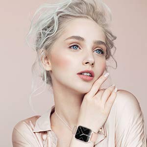 Relojes Inteligentes Mujer, Smartwatch Mujer con 17 Modos Deportes, Hommie Reloj Inteligente Mujer de 1.3’ Pantalla Táctil Completa, Pulsera Actividad Mujer con IP67 Nadar, Pulsómetro, Sueño, Calorías