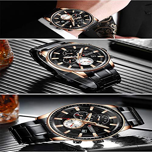 Relojes para Hombres Top Luxury Brand Fashion Quartz Men Watch Reloj de Pulsera de Negocios con cronógrafo a Prueba de Agua Relogio Masculino