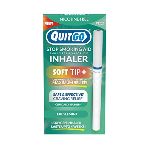 Remedio para dejar de fumar, inhalador de oxígeno sin humo, agarre de boca masticable para ayudar a frenar los antojos, sin nicotina, Best Value - 2 Pack, Menta fresca