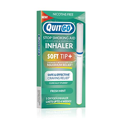 Remedio para dejar de fumar, inhalador de oxígeno sin humo, agarre de boca masticable para ayudar a frenar los antojos, sin nicotina, Best Value - 2 Pack, Menta fresca