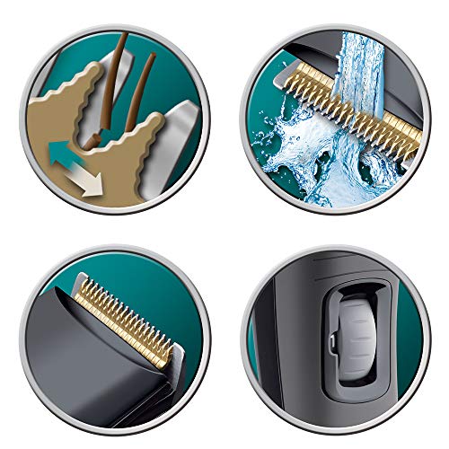 Remington Bear Boss MB4130 Barbero, Cuchillas Titanio, Recargable, Litio, 13 Ajustes, Negro y Gris