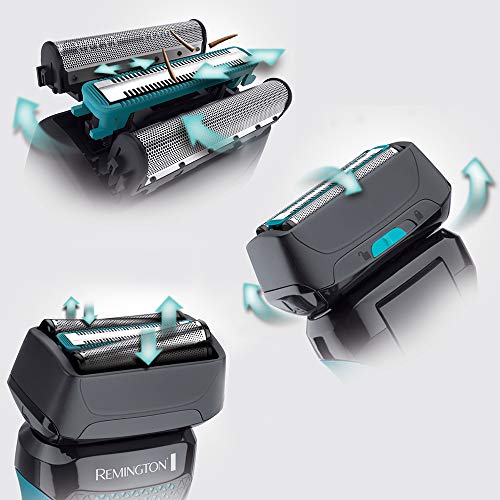 Remington F4 Style Series F4000 - Afeitadora eléctrica, recargable e inalámbrico, recortadora barba, seco y mojado, color gris