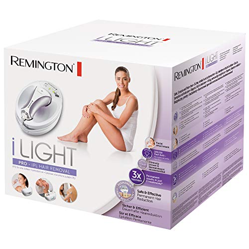 Remington i-Light Pro IPL6500 Depiladora de Luz Pulsada, 100.000 Disparos, Unisex, para Cuerpo y Cara, Blanco y Morado