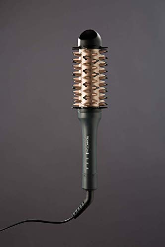 Remington Volume & Straight CB7A138 - Cepillo Alisador, Cerámica, Tecnología Antiestática, Crea Volumen, Negro y Rosa