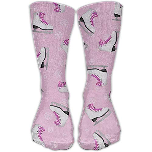 remmber me Calcetines deportivos de color rosa para patinaje sobre hielo y copo de nieve Calcetines deportivos Calcetines deportivos de algodón para uso casual y al aire libre