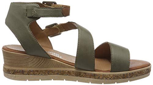 Remonte D3052, Sandalias de Gladiador para Mujer, Verde (Forest/Cayenne 54), 38 EU