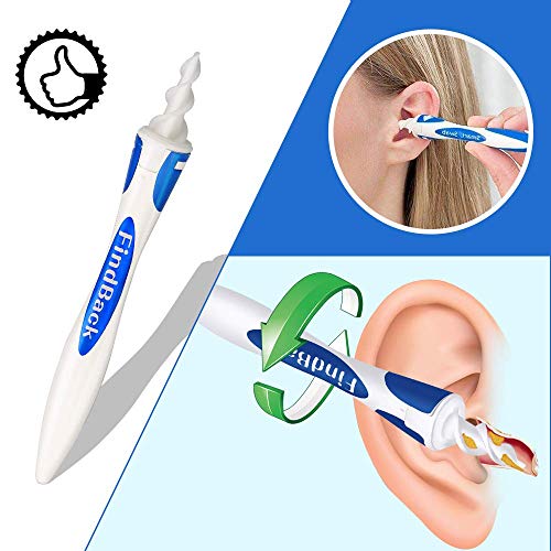 Removedor de Cera de Oído, Kit de Limpieza para oídos 16 Puntas de Silicona extraíbles, para bebés, jóvenes y Adolescentes Adultos