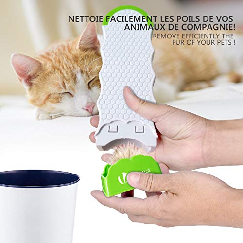Removedor de Pelo de Mascotas y Removedor Lint Afeitadora Tela Ropa Fuzz | Cepillo de piels para Mascotas con Base Autolimpiador Depilador de Gato y Perro para Ropa, Muebles, Coche, Sofá, Alfombras