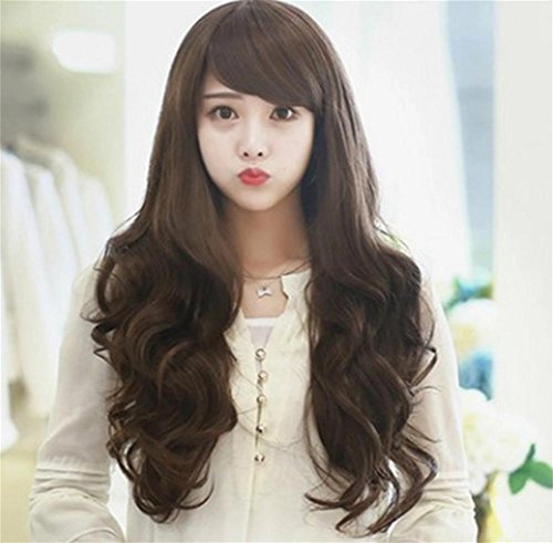 RENMEN Cabello falso de personalidad no dominante, pelo largo femenino, pelo largo y rizado, pelo de simulación de ola grande