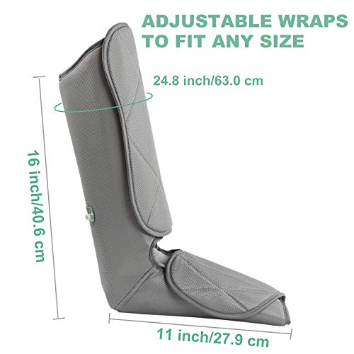 RENPHO masajeador de compresión de piernas para circulación y relajación, masajeador de pies y pantorrillas con controlador de mano, 5 modos 4 intensidades para aliviar el muscular