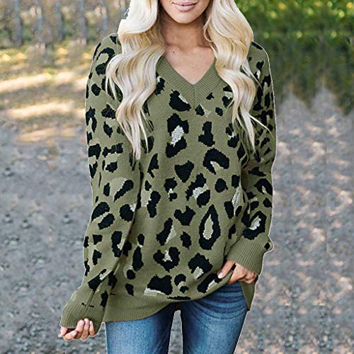 ReooLy Pull-Over, Jersey de Punto de Gran tamaño para Mujer con Hombros Descubiertos y suéter Suelto(Verde，S)