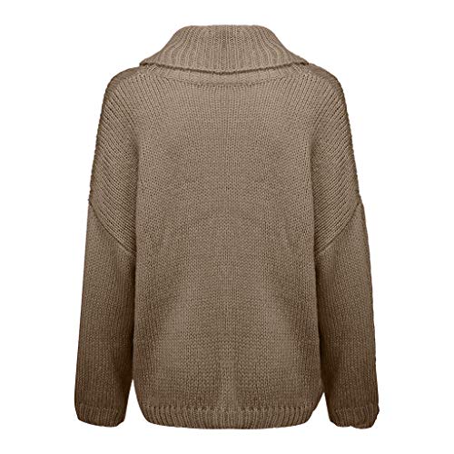 ReooLy Suéter, Sudadera con Capucha Holgada para Mujer, Cuello Redondo, Estampado de Girasol, Manga Larga(marrón，S)