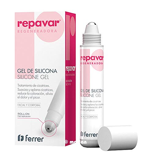 Repavar Regeneradora - Gel de Silicona Roll-On para Tratamiento de Cicatrices, 20 ml