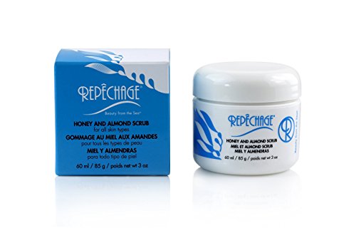 Repechage exfoliante suave rostro con miel orgánica y facial fórmula exfoliante mascarilla efectiva de almendras naturales para exfoliar la nariz frente mejillas puntos negros en la piel, etc. 3 fl oz