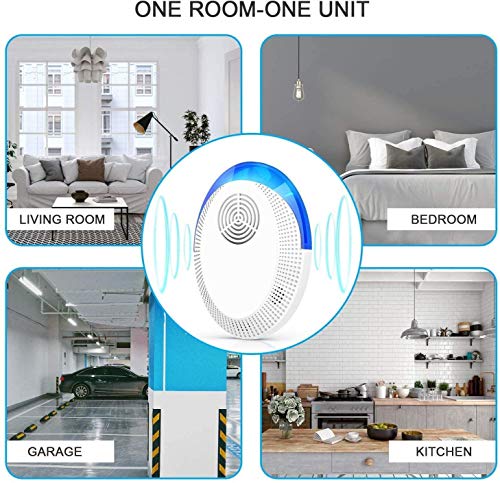 Repelente Ultrasónico Mosquitos Repelente Ultrasónico de Plagas Repelente Ultrasónico Control de Plagas para Cucarachas, Mosquitos, Moscas, Arañas, Hormigas, Ratas y Ratones 4 Pack