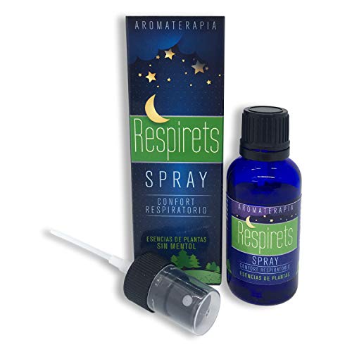 RESPIRETS SPRAY de eucalipto y menta, ayuda a respirar en procesos de resfriados despejando la congestión nasal (Spray 25 ml)