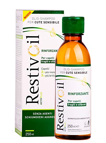 RestivOil Activplus - Champú fortalecedor para el cabello, aceite fisiológico con acción reconstituyente y reactivador para cabellos frágiles y desfibrados, 250 ml
