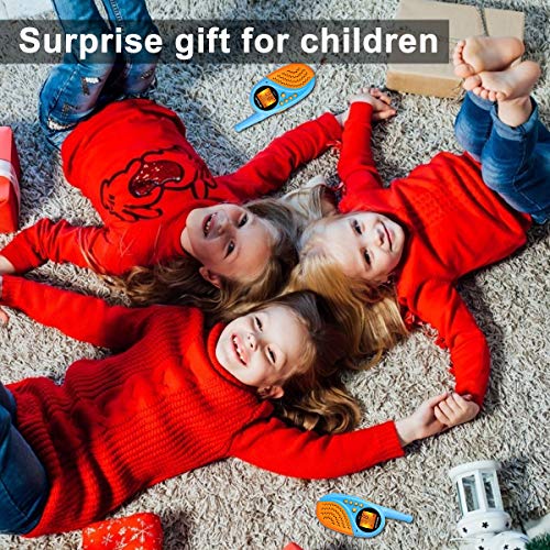 Retevis RT35 Walkie Talkie Niños Recargable PMR446 8 Canales VOX PC Material Anti-Caída 10 Tonos Linterna Reloj Digital Despertador con USB Cable y Baterías (Azul, 1 Par)