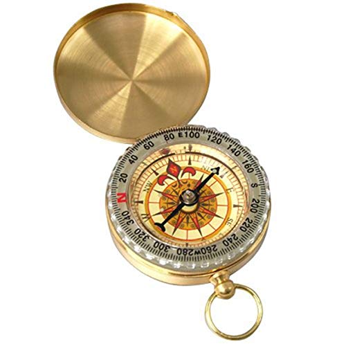 RETYLY Reloj del Compas Clasico de Bolsillo del Estilo bronceadores de antiguedad para la acampa