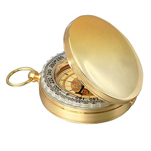 RETYLY Reloj del Compas Clasico de Bolsillo del Estilo bronceadores de antiguedad para la acampa