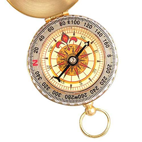 RETYLY Reloj del Compas Clasico de Bolsillo del Estilo bronceadores de antiguedad para la acampa