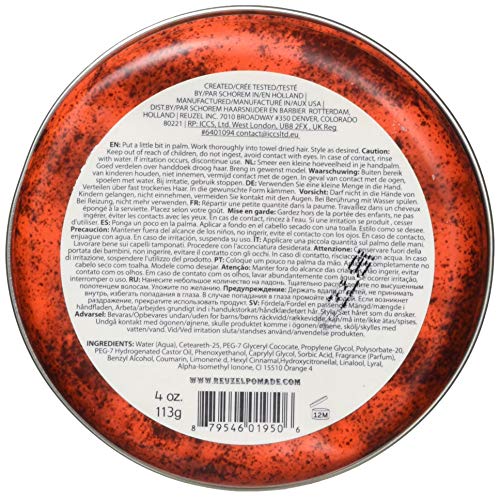 reuzel Red pomade Water soluble High Sheen, 1er Pack (1 x 113 g)