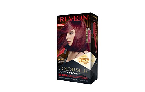Revlon Color Silk All-in-One Mantequilla de lujo color del pelo nº 36rb claro Burdeos rojo vivo – La Color Super Deck Fuerza y cuidado. coloration