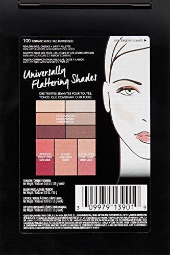 Revlon Palette Set de Maquillaje, Ojos, Pómulos y Labios 100 Romantic Nudes - 100 gr