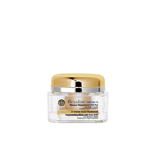 Rexaline - X-treme Gold Radiance - Mascarilla regeneradora con oro puro de 24 quilates - Corrector de arrugas - Mascarilla oro antiarrugas 24K con ácido hialurónico - Cruelty Free - 50ml