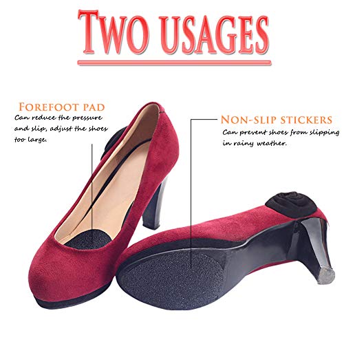 REYOK 15 Pares Antideslizantes Zapatos Almohadillas Plantillas de Goma Autoadhesivas Tacón Zapatos Almohadillas de Tacón Alto Suela Protectorc