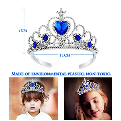 REYOK 7 Piezas Corona de Princesa Corona de Tiara Vestir Chicas Tiara Juguete Decoración de Diamantes de Imitación Vestirse Princesa Corona para la Fiesta