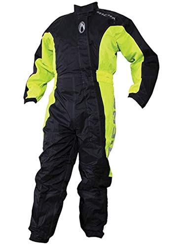Richa Traje Impermeable Moto Typhoon Overall Negro-Fluorescent (M, Negro)