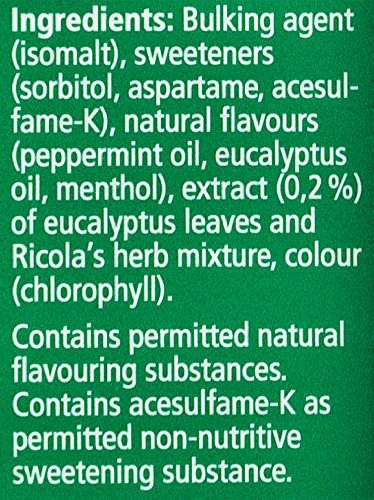 Ricola - Caramelos Eucaliptus Sin Azucar, 50 Gramos