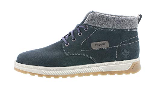 Rieker Hombre Botas, de Caballero Botas con Cordones, Botas Chukka,Cordones,Forradas,Pazifik,46 EU / 11 UK