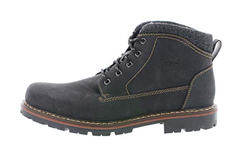 Rieker Hombre Botas, de Caballero Botas con Cordones, Botas Chukka,Cordones,Forradas,Schwarz,45 EU / 10.5 UK