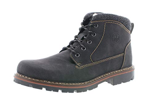 Rieker Hombre Botas, de Caballero Botas con Cordones, Botas Chukka,Cordones,Forradas,Schwarz,45 EU / 10.5 UK
