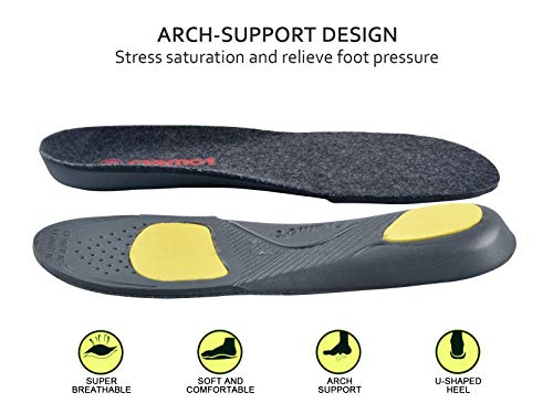 riemot Plantillas Deportivas Ortopédicas Niños para Fascitis Plantar, el Dolor de Talón, pie plano, Dolor de Rodilla y Espald, Cómodas, Correr, Deportes,K-Grey-34-36