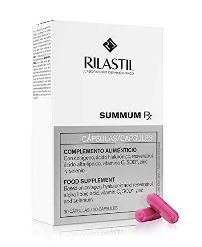 Rilastil Summum RX - Complemento Alimenticio Antioxidante y Antiedad que Previene el Envejecimiento Cutáneo, 30 cápsulas