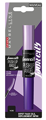 Rímel Gemey Maybelline New York Pestañas postizas "push up angel" color negro