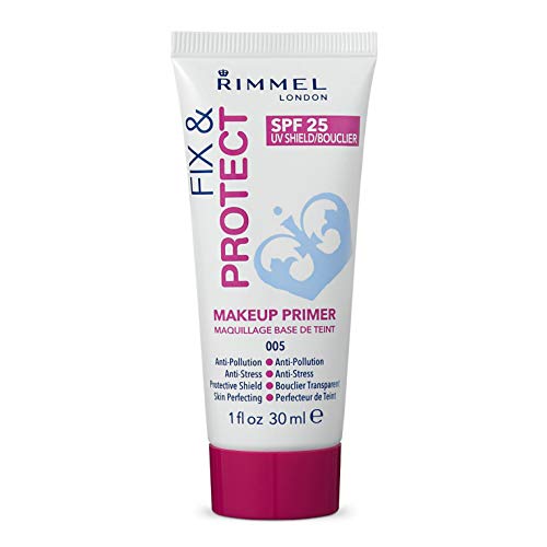 Rimmel London Fix & Protect, Base de Maquillaje Tono Primer, SPF 25, 30 ml