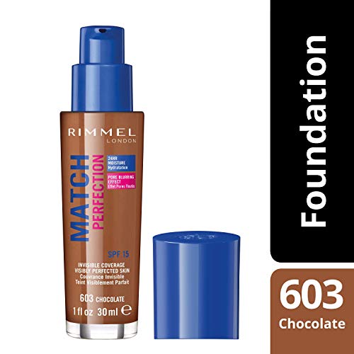 Rimmel London Match Perfection Foundation Base de Maquillaje Tono 603 Chocolate - 123 gr