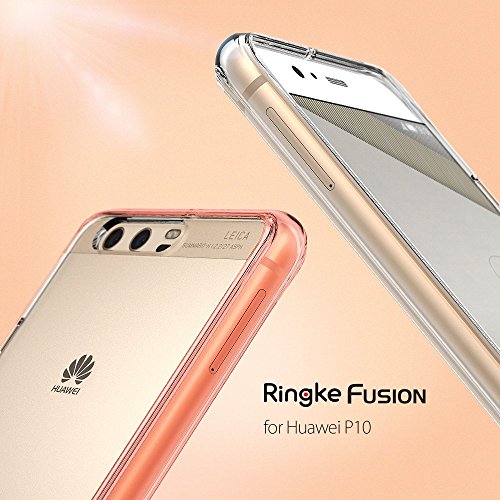 Ringke Funda para Huawei P10, [Fusion] Protector de TPU con Parte Posterior Transparente de PC Caso Protectora biselada para Huawei P10 2017 - Negro Tinta Ink Black