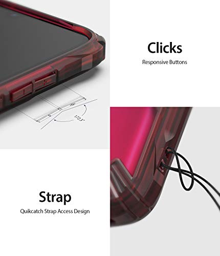 Ringke Fusion-X Diseñado para Funda Redmi Note 7, Funda Redmi Note 7 Pro Protección Resistente Impactos Carcasa para Xiaomi Redmi Note 7, Xiaomi Redmi Note 7 Pro (2019) - Ruby Red