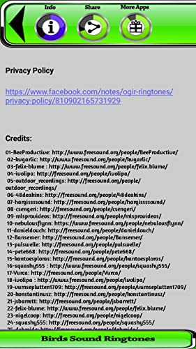 Ringtones de sonido de pájaros