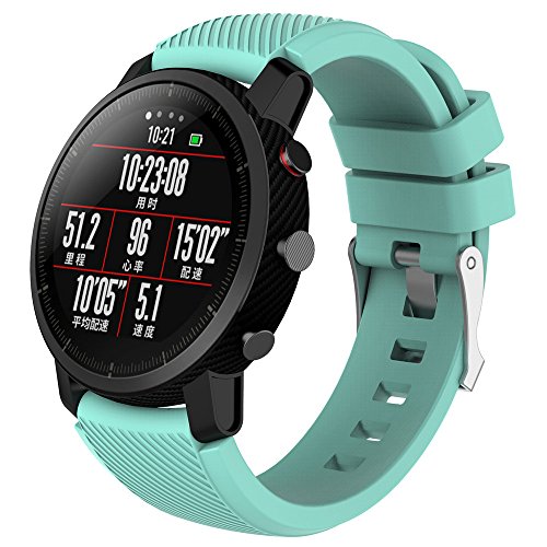 Riou Correa para Reloj,❤️Compatible con HUAMI Amazfit Stratos Smart Watch 2 Correa de Reloj Suave de Silicagel para Reloj Deportivo Pulseras de Repuesto