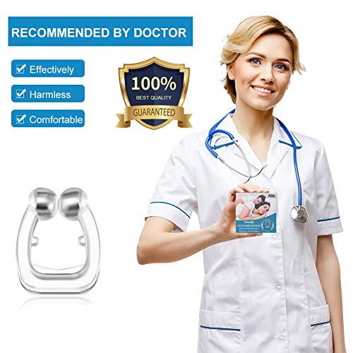 RIRGI antironquidos para dormir Clip Nasal Magnético, Dilatador Nasal para Detener los Ronquidos, Facilitar la Respiración y Dormir Cómodo, 3 Piezas